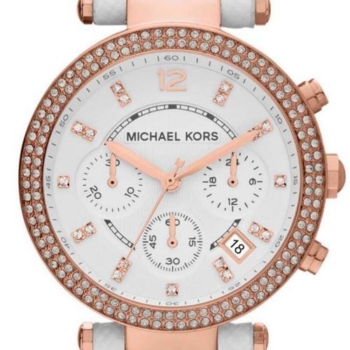 Michael Kors Damen-Armbanduhr Chronograph Quarz Leder MK2281