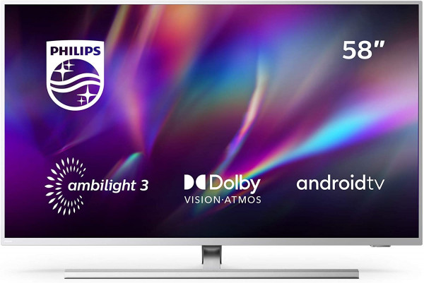 Smart TV Philips 58PUS8535 58 Zoll 4K Ultra HD LED WiFi Silberfarben