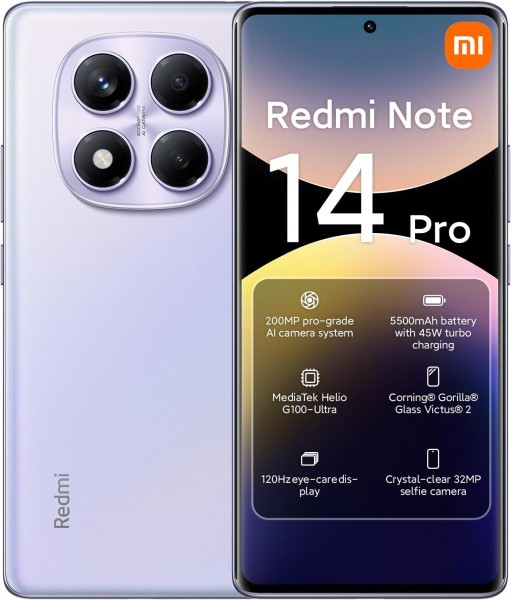 Xiaomi Redmi Note 14 Pro 4G 256GB Aurora Purple