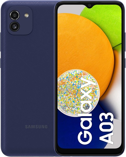 SAMSUNG Galaxy A03 64GB Handy, blau, Blue, Android 11