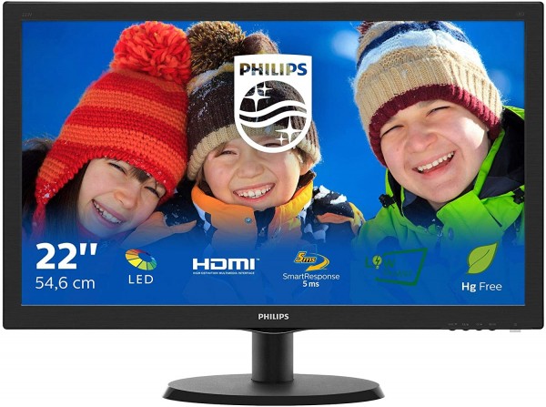 Philips Monitor 223V5LHSB2 22 Zoll schwarz